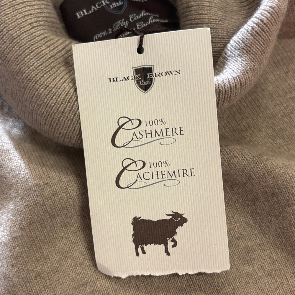 Men’s tan 2xlarge cashmere turtleneck NWT by Black & Brown - Picture 4 of 4